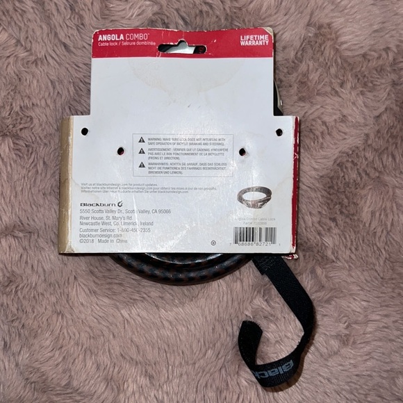 Blackburn Angola Combo Cable Lock 6ft length 180cm x 12mm Flexible Braided Steel - Picture 9 of 9